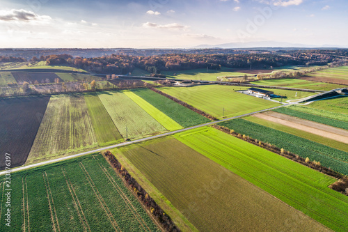 Landschaft Umgebung von Oberwart (A) / Burgenland Luftaufnahme 