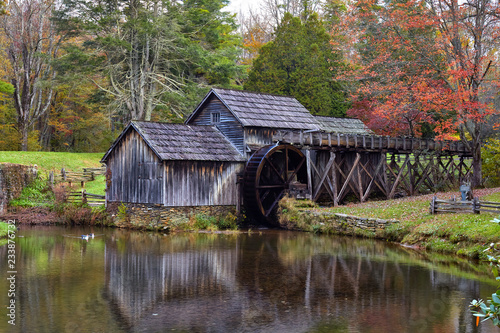 Autumn scene at Mabry Mill, a grist mill located on the Blue Ridge Parkway in southern Virginia © Sean  Board