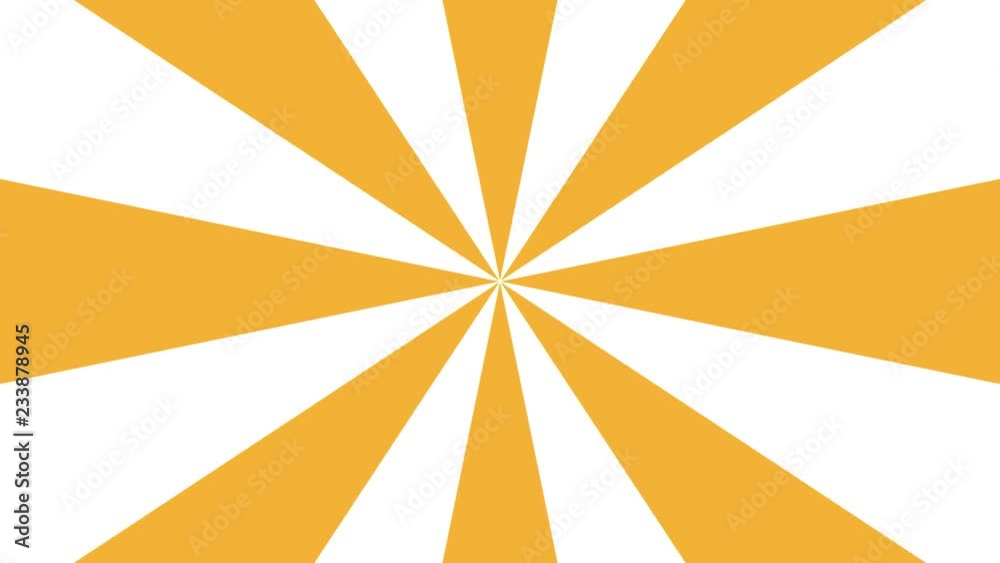 Rotating yellow rays pattern on white background
Rotating yellow rays pattern on white background