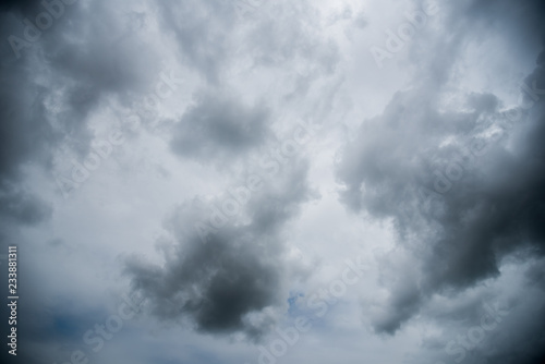 dark storm clouds with background,Dark clouds before a thunder-storm.