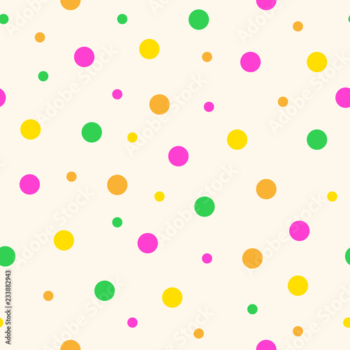 Seamless pattern with colorful circles. Vector illustration.