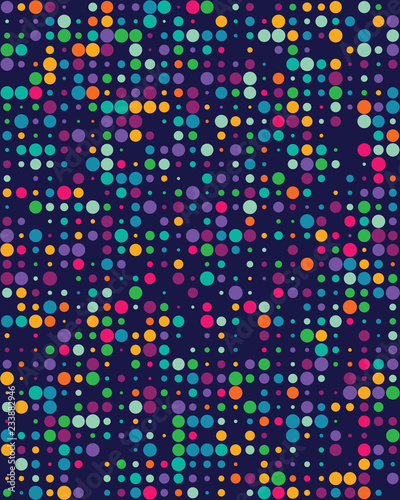Seamless vector pattern with colorful dots, background