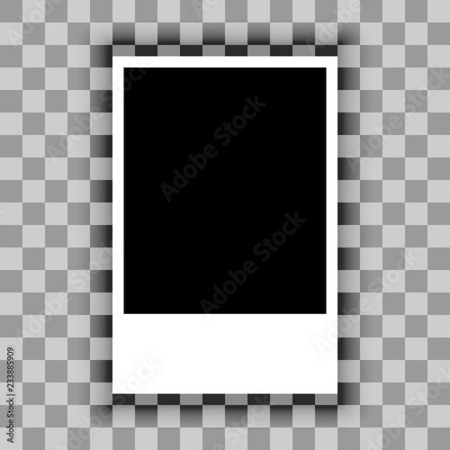 Blank of paper sheet on transparent background. Vector