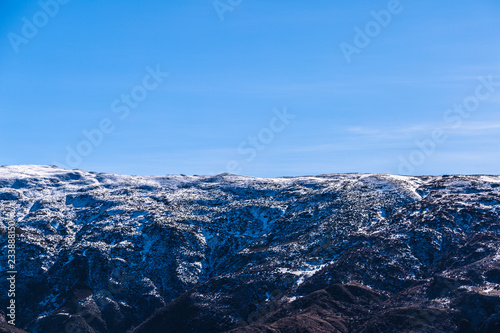 Sierra Nevada snow mountain in region of Andalusia in Spain