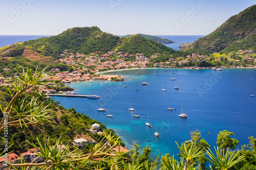 Panoramic view of Terre-de-Haut Island, Les Saintes, Guadeloupe archipelago © boivinnicolas
