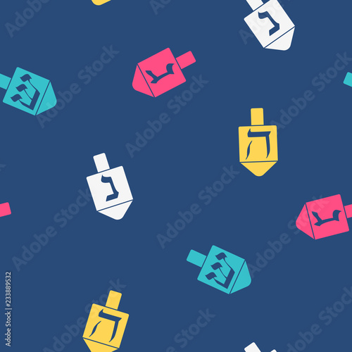 Seamless pattern with Dreidel Kabbalah symbol  for your design photo