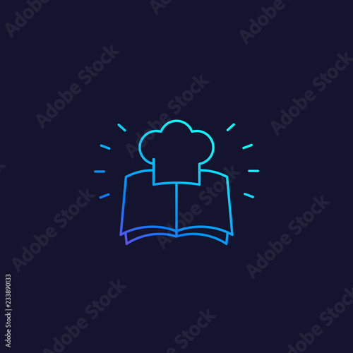 recipe book icon, linear
