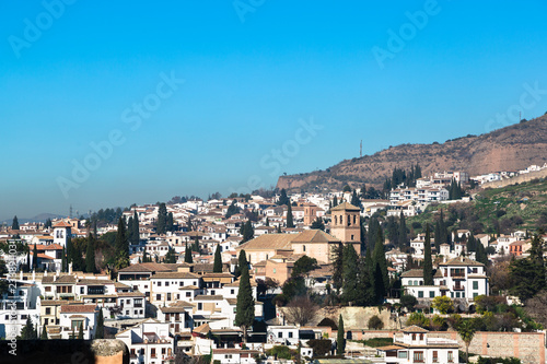 Fototapeta Naklejka Na Ścianę i Meble -  View of part of historical city of Granada, Spain region