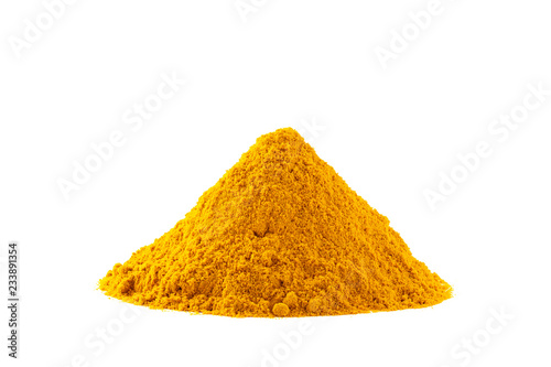 Curry powder isolated on white background