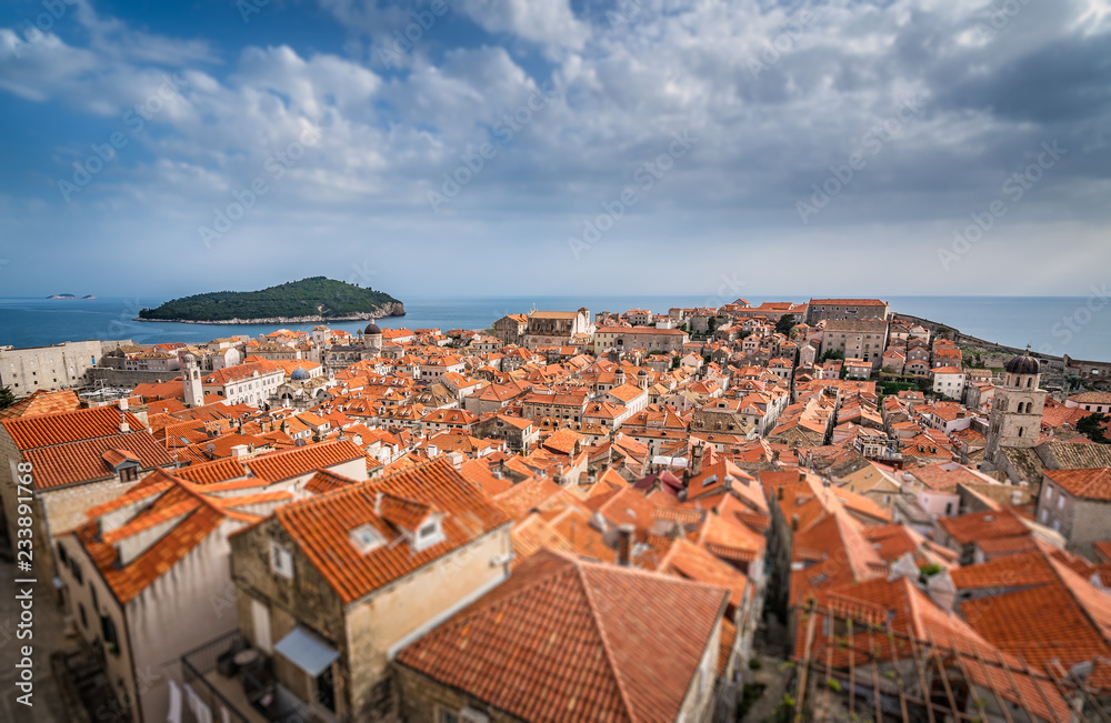 Dubrovnik Old Town seen from above