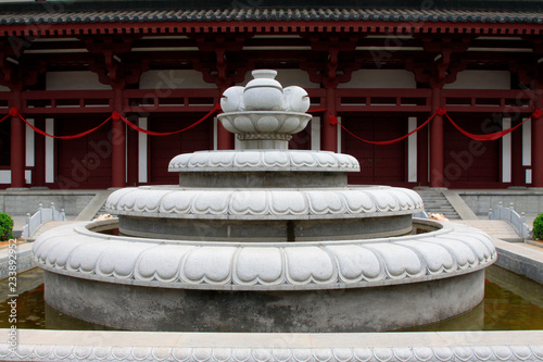 Rock sculptures in Xingguo temple, tangshan city, hebei province, China. photo