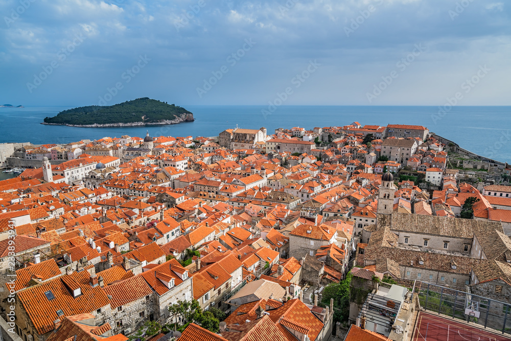 Dubrovnik Old Town seen from above