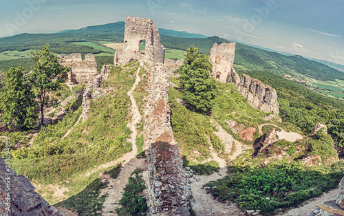 Ruins of the castle Gymes in Slovakia photo