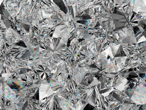 diamond structure extreme closeup and kaleidoscope