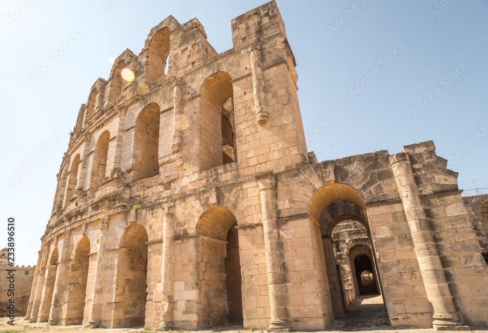 Roman amphitheater in El Djem Tunisia