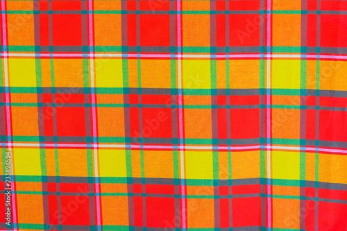 Madras fabric from a local market in Guadeloupe photo