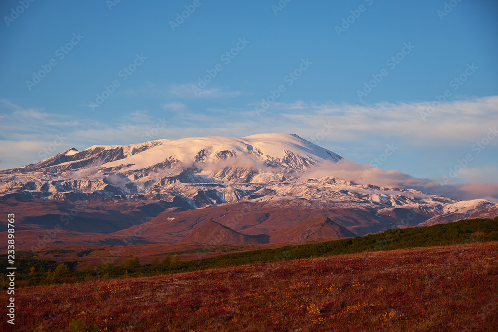 Ushkovsky is a large volcanic massif located in the central part of Kamchatka Peninsula, Russia.