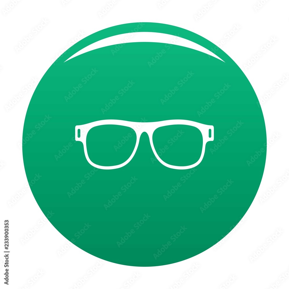 Eyeglasses with diopters icon. Simple illustration of eyeglasses with diopters vector icon for any design green Eyeglasses with diopters icon. Simple illustration of eyeglasses with diopters vector icon for any design green