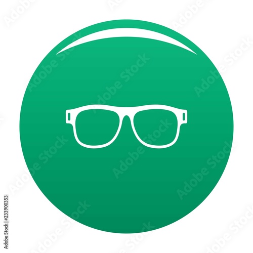 Eyeglasses with diopters icon. Simple illustration of eyeglasses with diopters vector icon for any design green