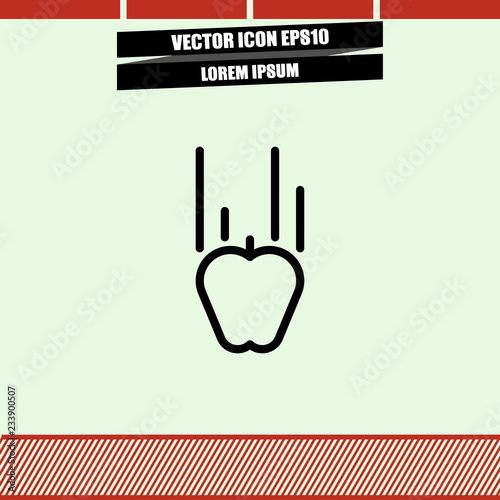 apple down icon vector
