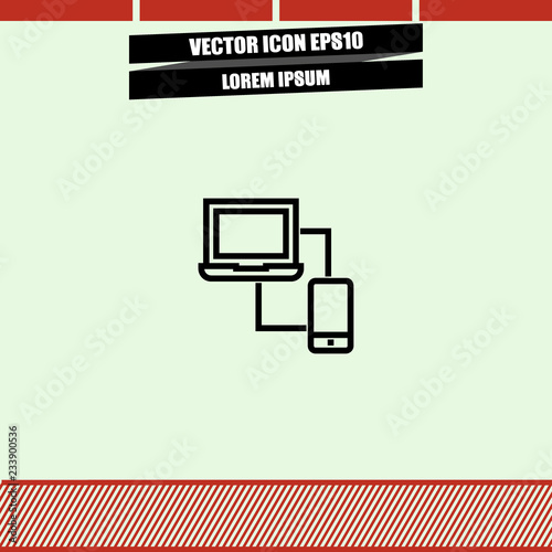 pc smartphone remote icon vector