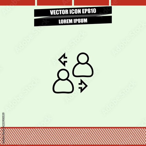 Change account icon vector