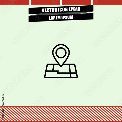 Location map icon vector