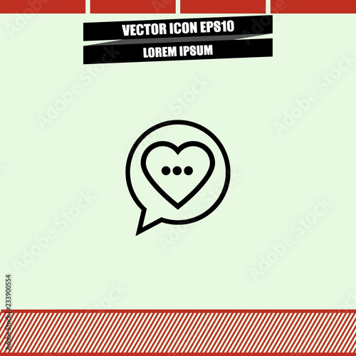 Love comment icon vector