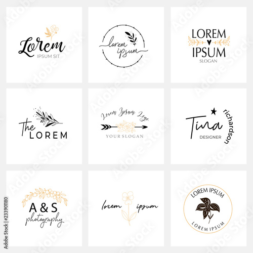 Logo templates collection. Versatile logos