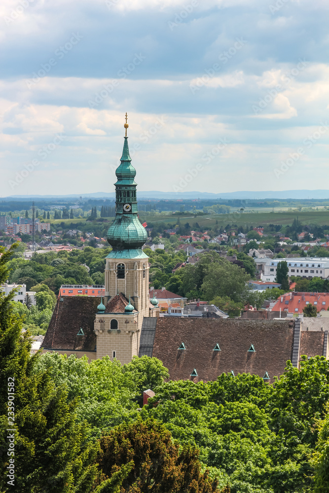 view of Baden and Pfarrkirche in Austria
