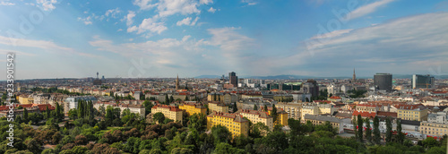 Panoramic view of Vienna from the Ferris wheel. Austria