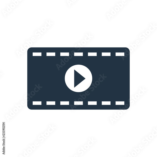 Movie vector icon isolated on white background, Movie logo concept for your design.