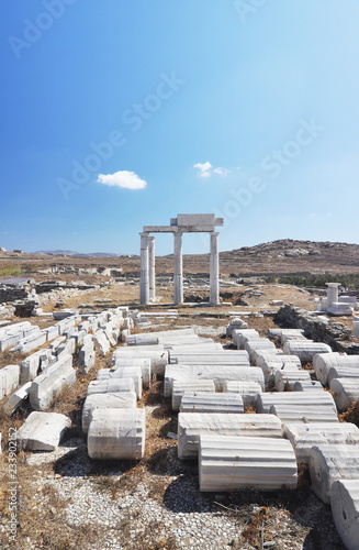 Ruins of Delos , off Mykonos in Greece 