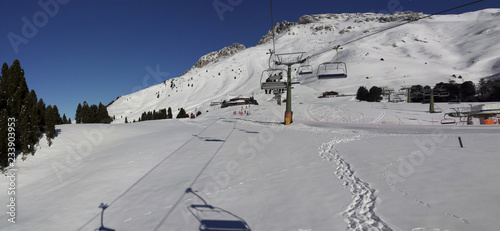 ski slopes in obereggen (Dolomites, Italy)
