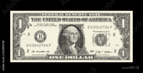 Abstract halftone US dollar vector