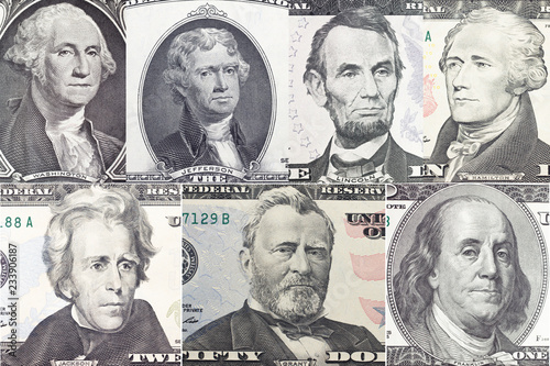 American presidents set  portrait on dollar bill