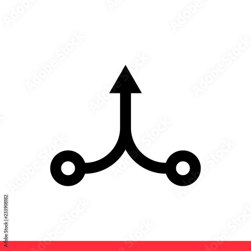 Consolidation icon, vector illustration