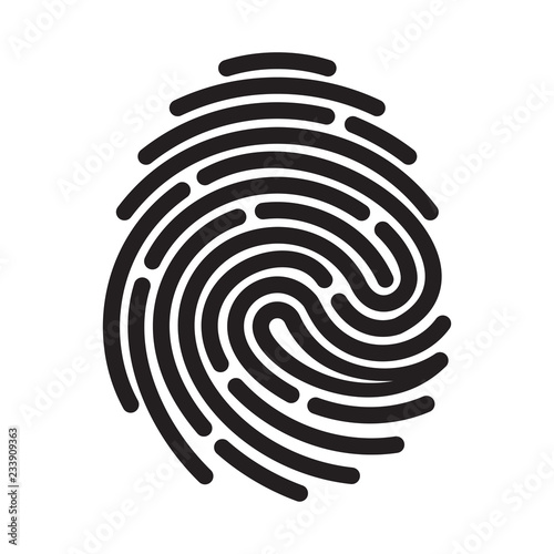 Vector black fingerprint
