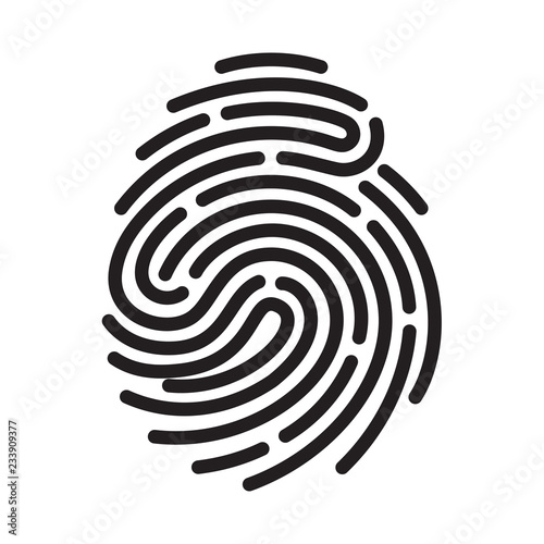 Vector black fingerprint