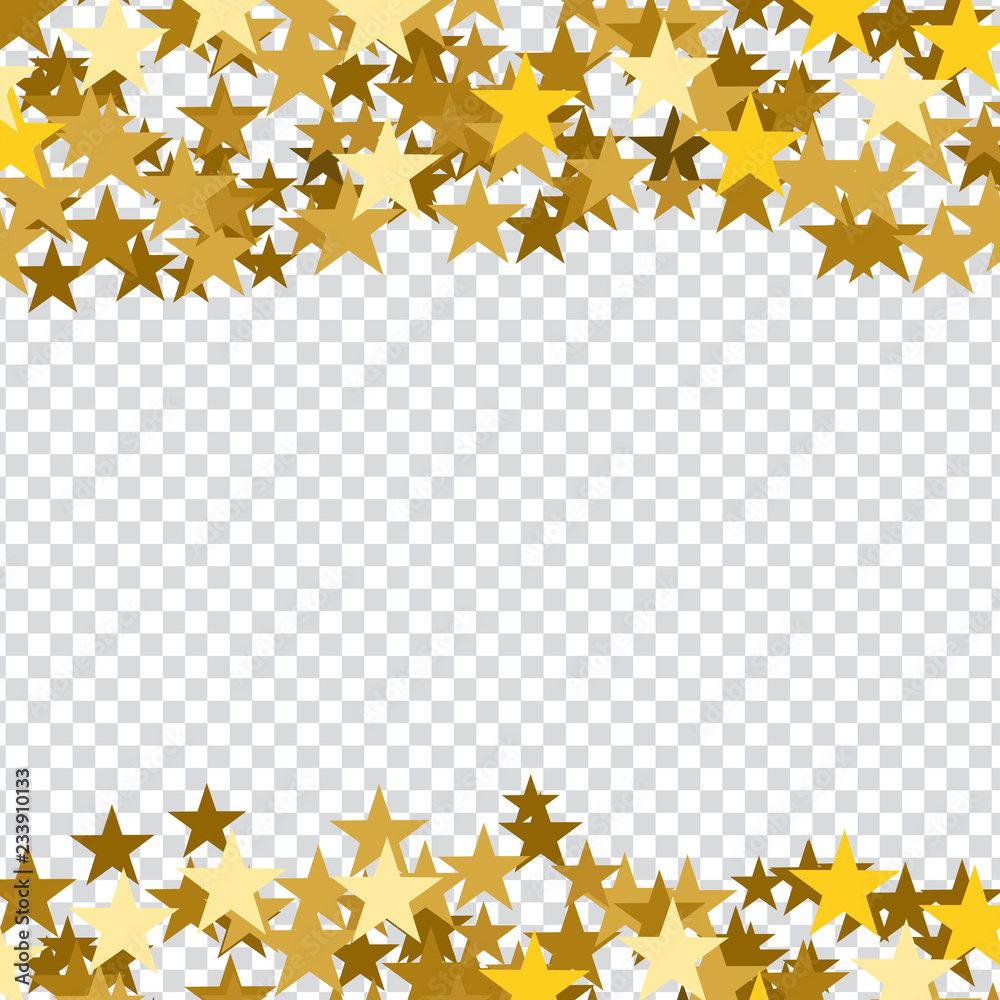 Christmas decoration with copy space. Golden stars template on empty background, to customize a poster, a card, a cover. Christmas decoration with copy space. Golden stars template on empty background, to customize a poster, a card, a cover.