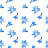 Floral seamless pattern painted with watercolor.