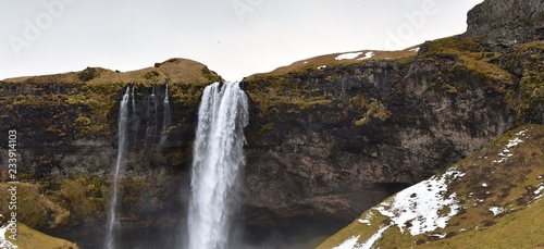 waterfall in mountains