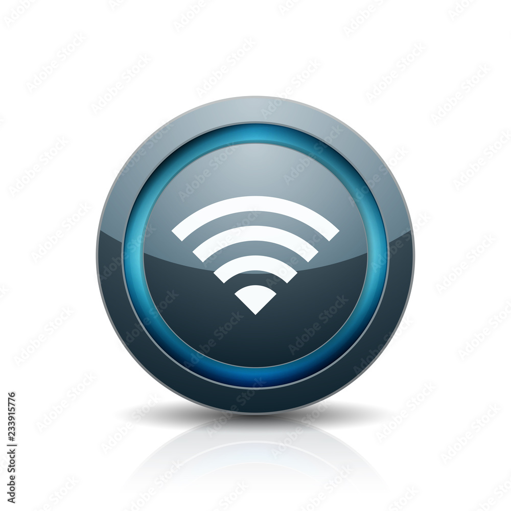 Wireless connection button illustation Wireless connection button illustation