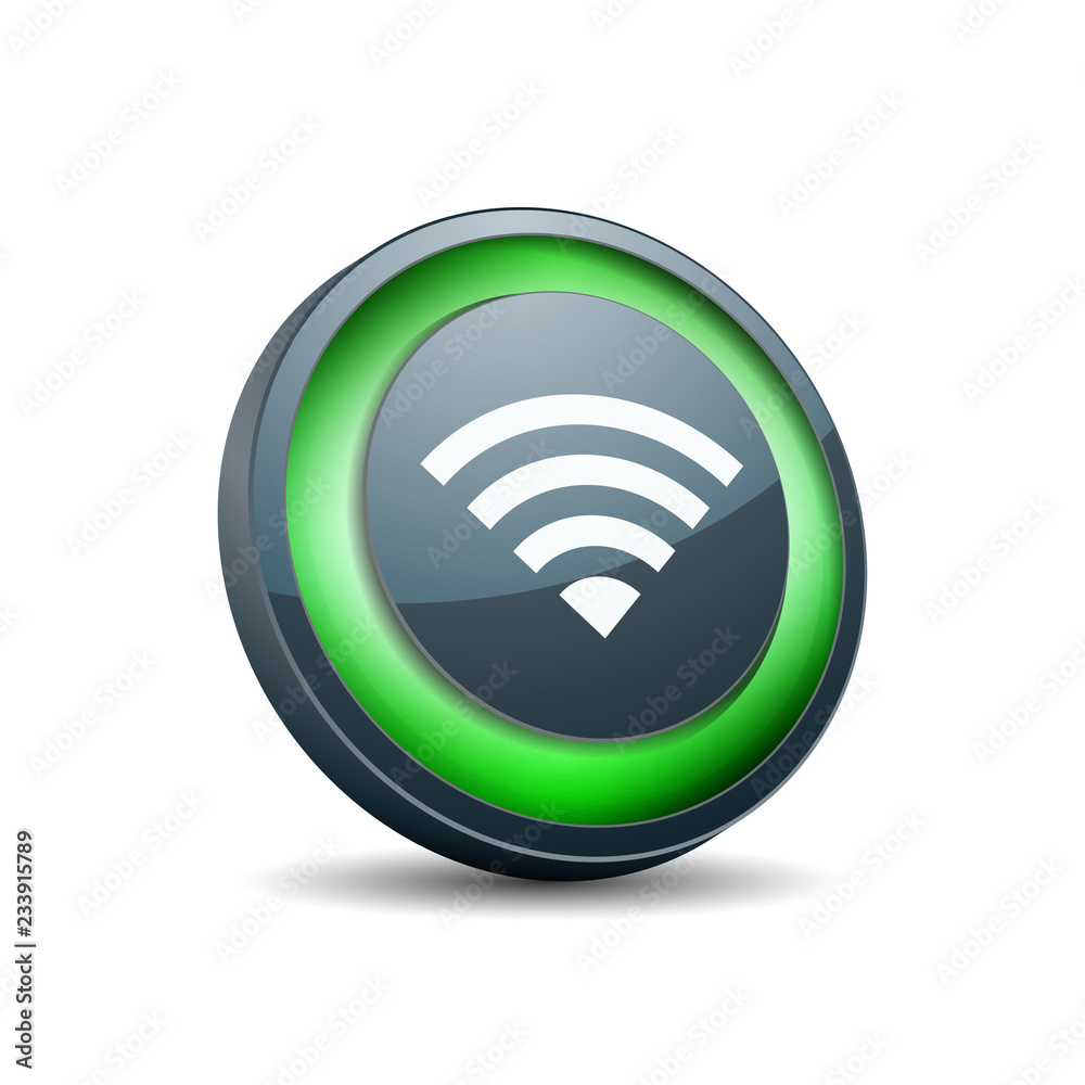 Wireless connection button illustation Wireless connection button illustation