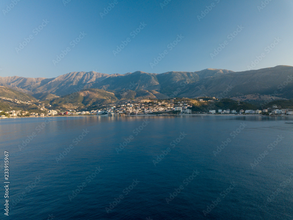 Naklejka premium Aerial photo of Himara, Albania (Himare)
