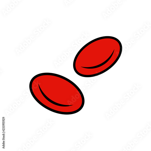 Red blood cell. erythrocytes. icon