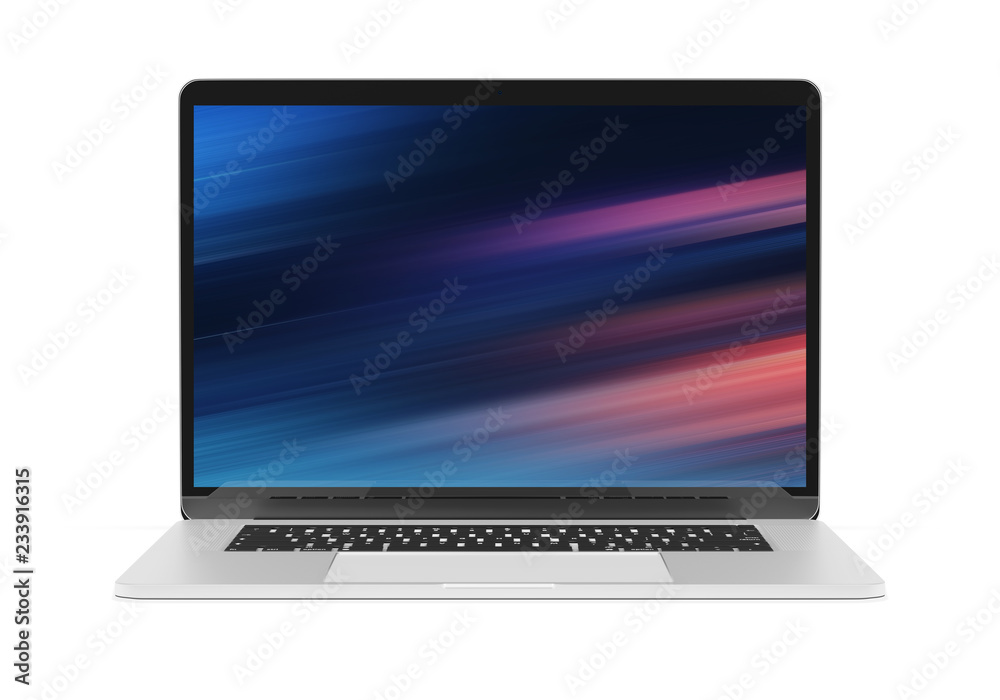 Isolated modern laptop mockup 3d rendering Isolated modern laptop mockup 3d rendering