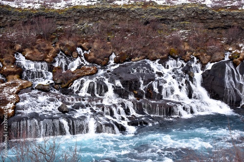 waterfall in winter
