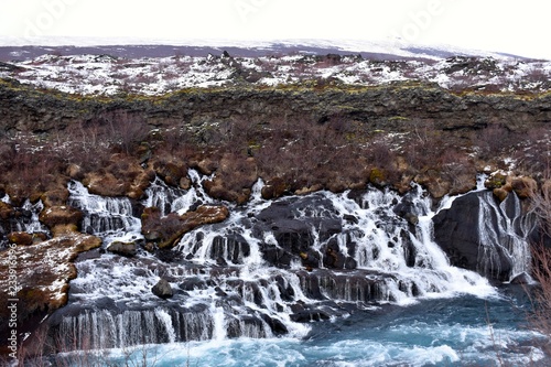 waterfall in winter