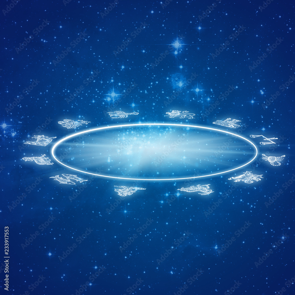Horoscope with zodiac signs and astrology starry sky l Horoscope with zodiac signs and astrology starry sky l